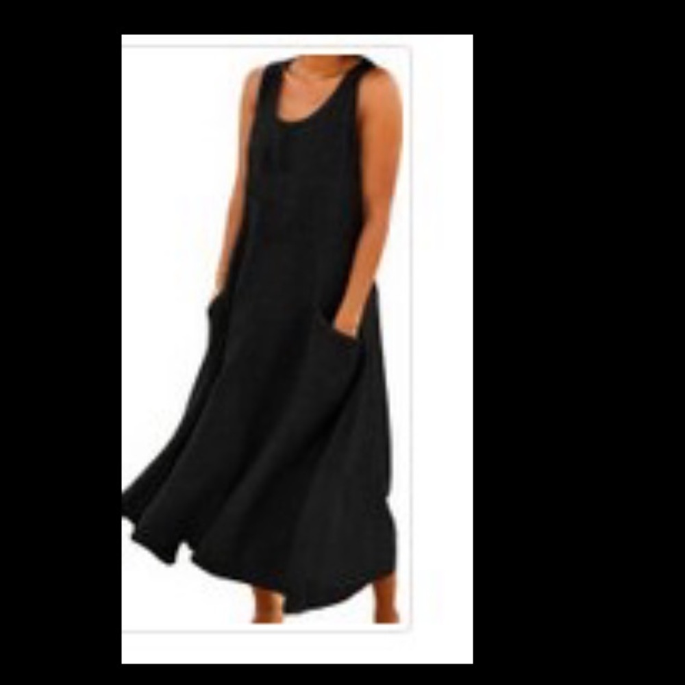 FQA Long Black Elegant V Neck Sleeveless Split Wrap Formal Evening Gown in Black